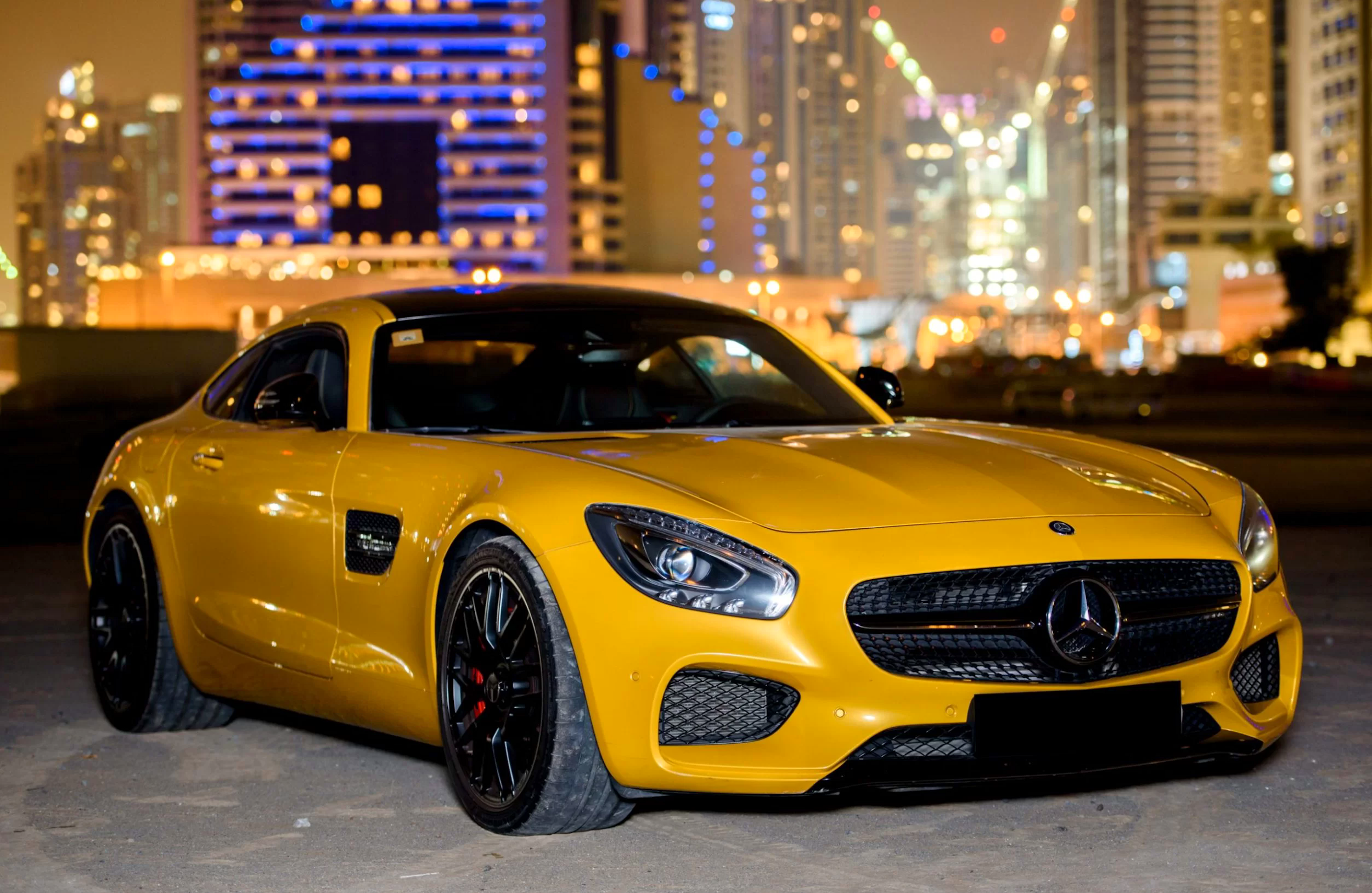 Yellow Mercedes